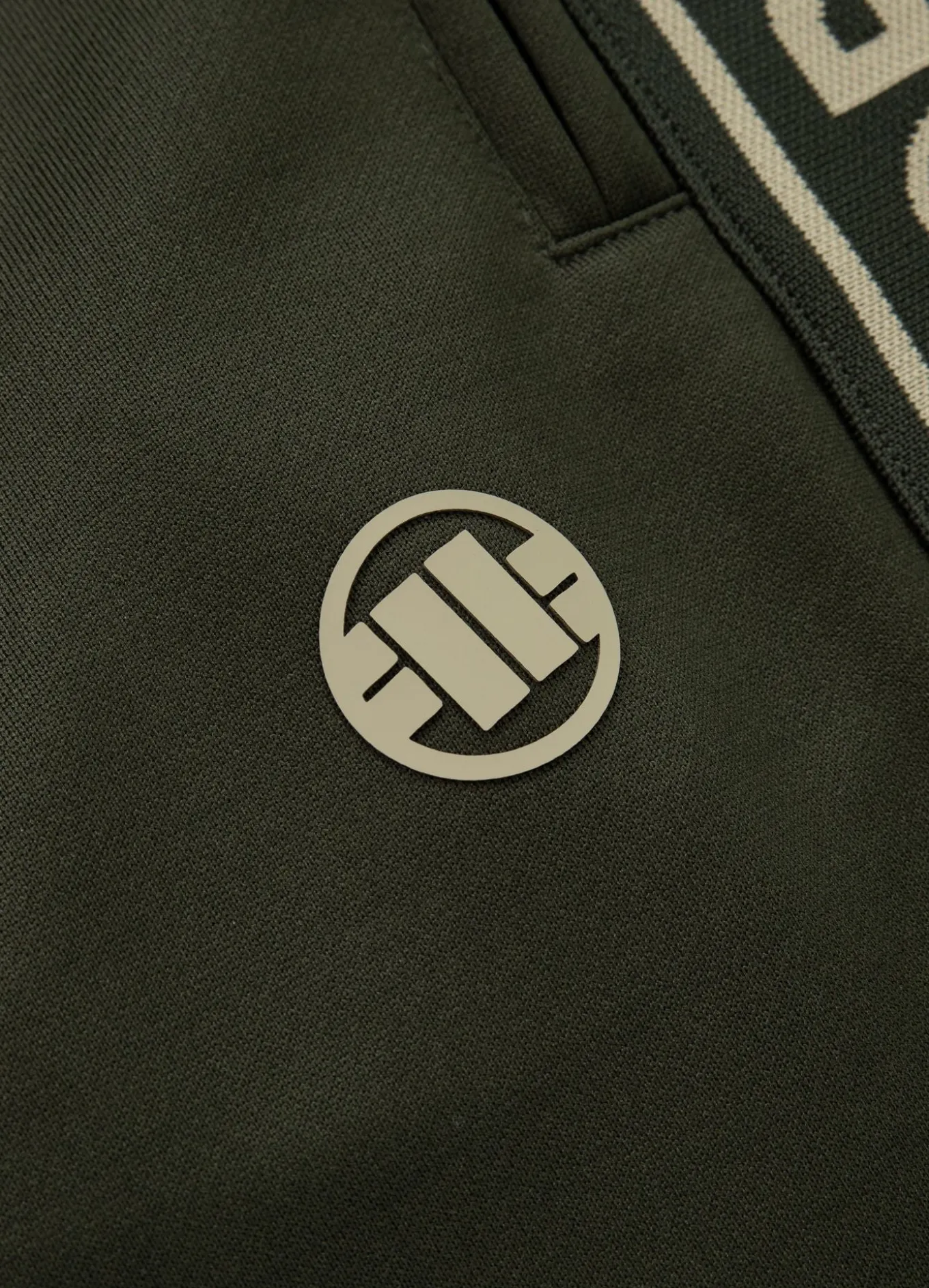 Men's Sweatpants Oldschool Tape Logo - Dark green