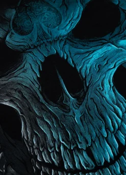 Men's Sweatshirt Blue Skull