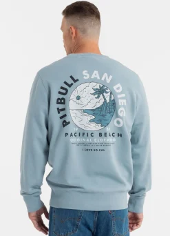 Men's Sweatshirt PLANET SURF - Light blue
