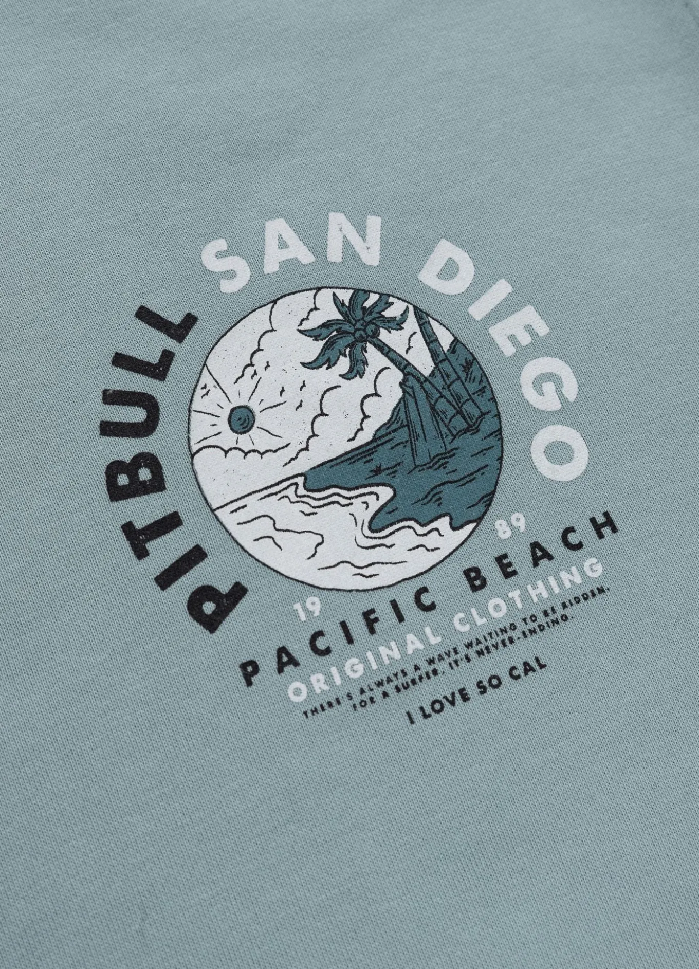 Men's Sweatshirt PLANET SURF - Light blue