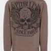Men's Sweatshirt Washed BITE ME - Burgundy