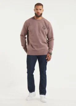 Men's Sweatshirt Washed BITE ME - Burgundy