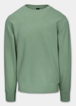 Men's Sweatshirt Washed Lancaster II - Sage green
