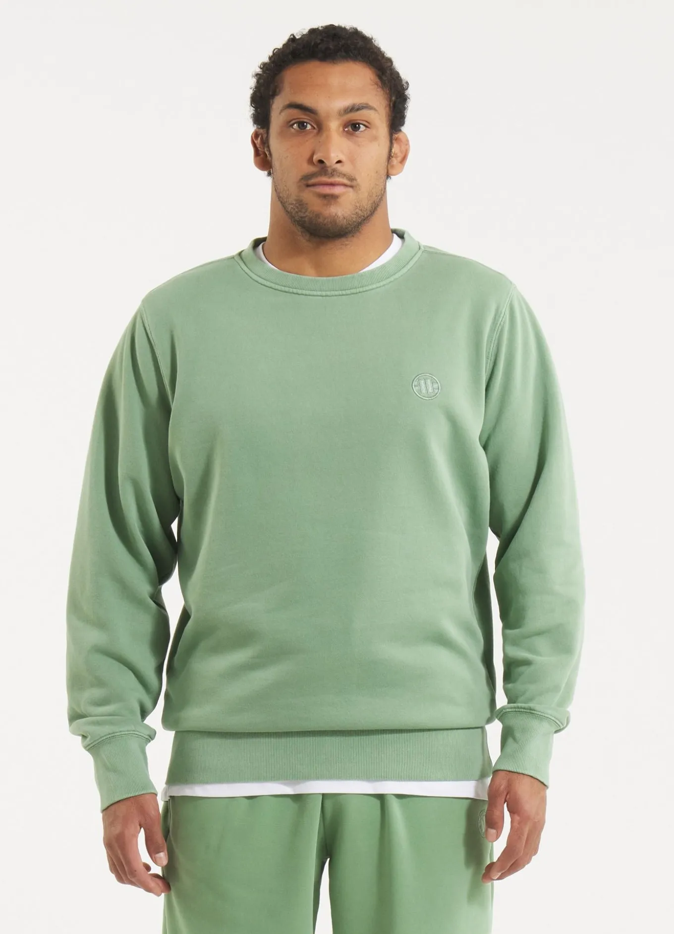 Men's Sweatshirt Washed Lancaster II - Sage green