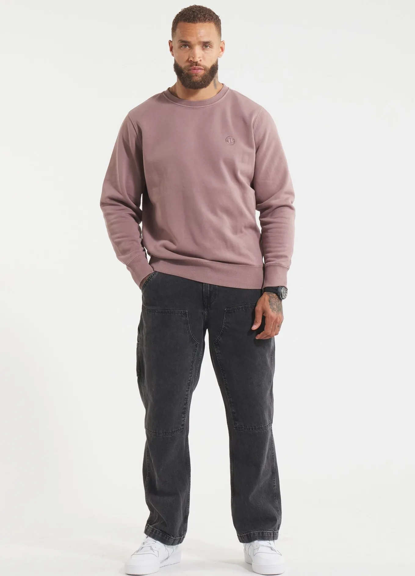Men's Sweatshirt Washed Lancaster II - Burgundy