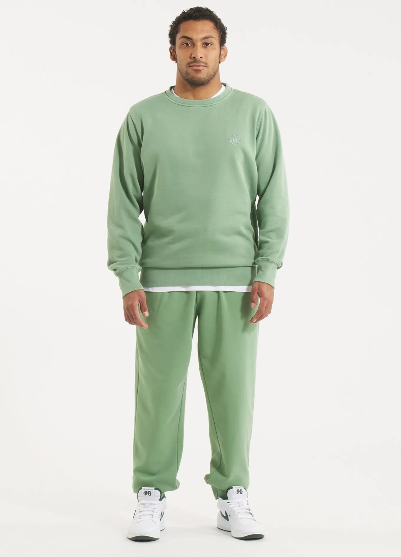Men's Sweatshirt Washed Lancaster II - Sage green