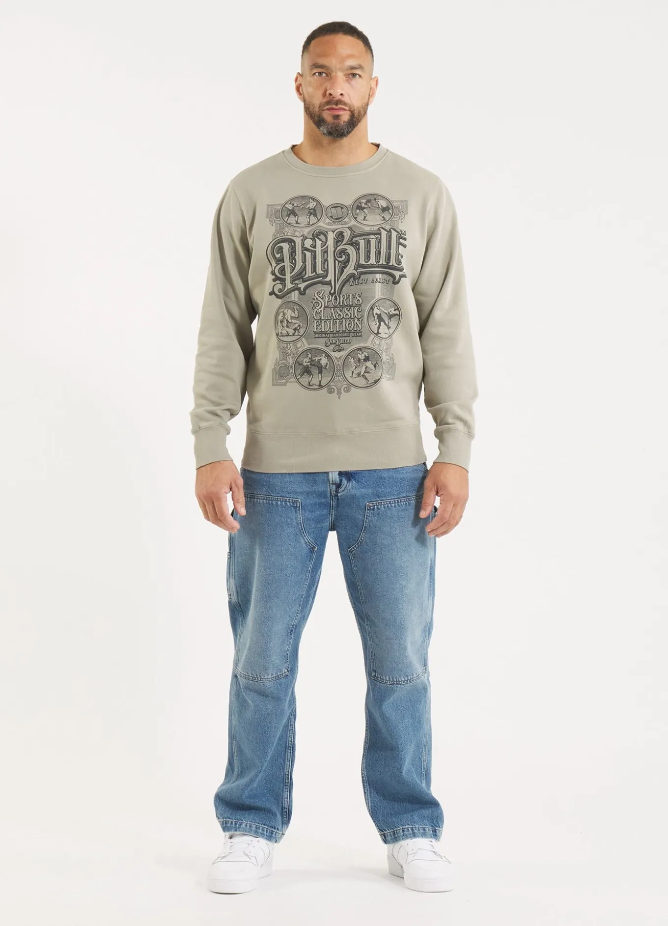 Men's Sweatshirt Washed MULTISPORT - Gray Harbour