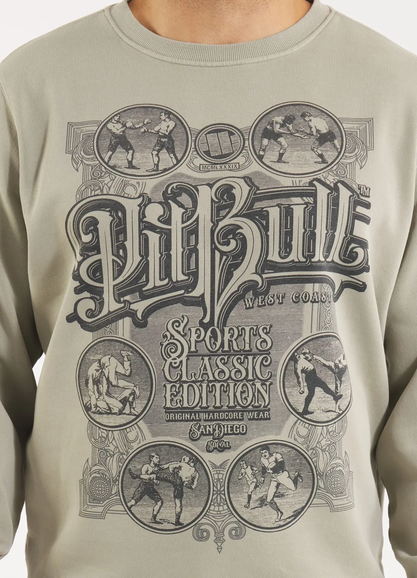 Men's Sweatshirt Washed MULTISPORT - Gray Harbour