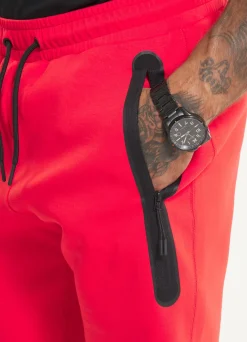 Men's Sweatshorts DOGWOOD POCKET - Fluo Red