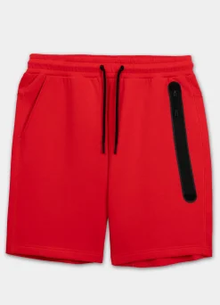 Men's Sweatshorts DOGWOOD POCKET - Fluo Red