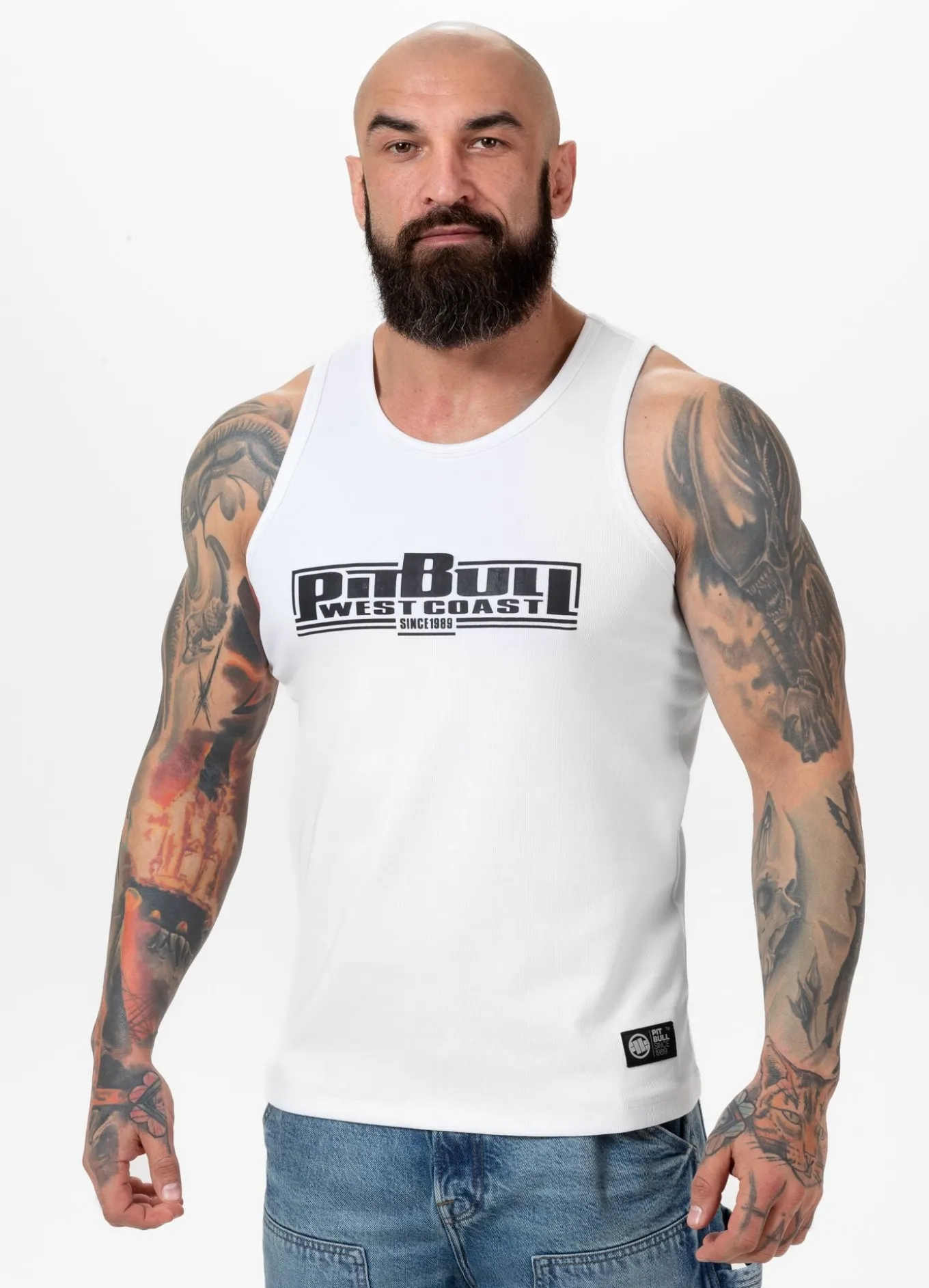Men's Tank Top Rib BOXING - White