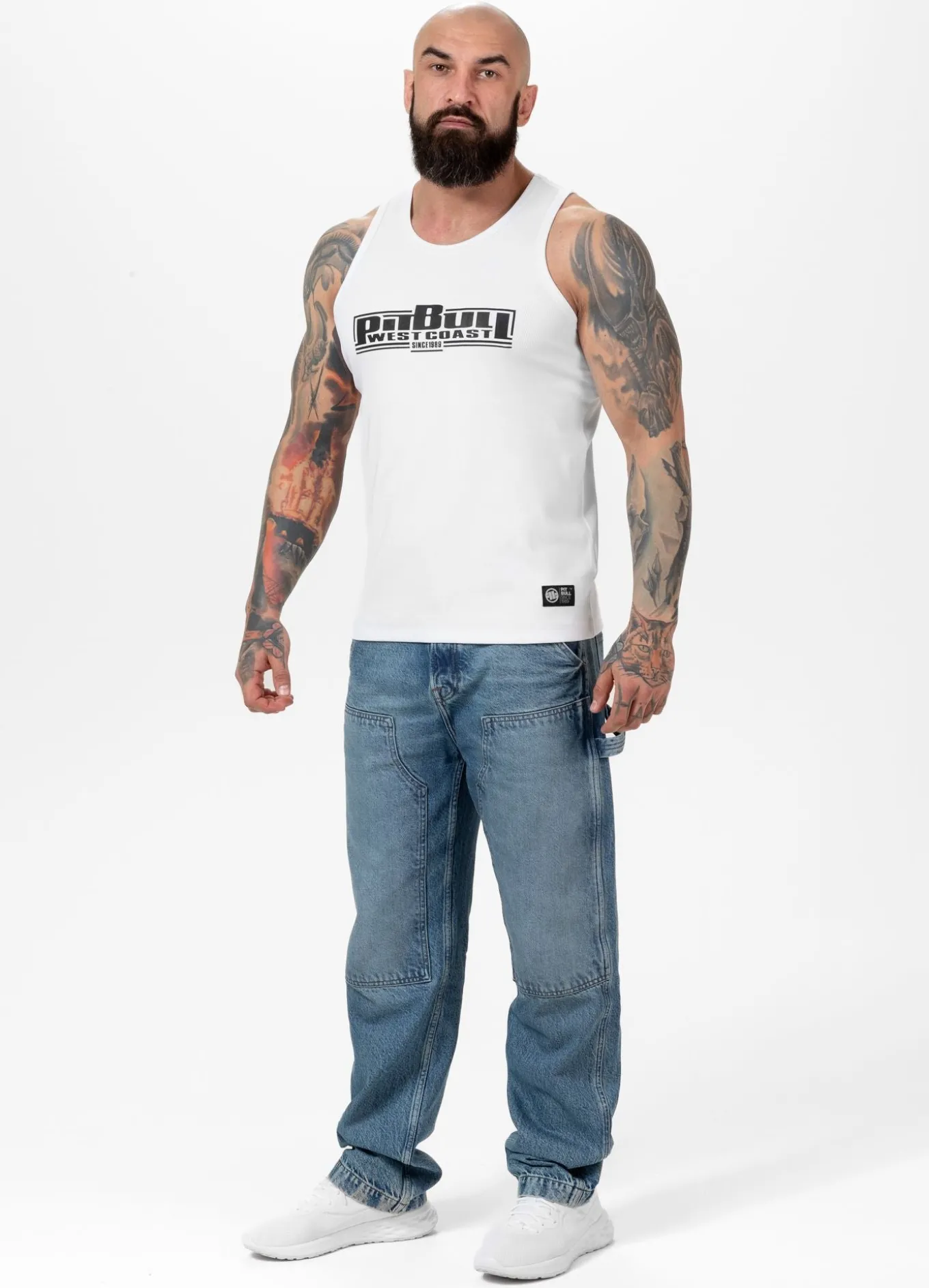 Men's Tank Top Rib BOXING - White