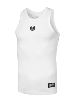 Men's Tank Top Rib SMALL LOGO - White