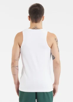 Men's Tank Top Rib SMALL LOGO - White