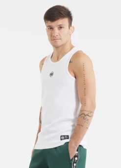 Men's Tank Top Rib SMALL LOGO - White