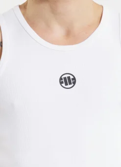 Men's Tank Top Rib SMALL LOGO - White