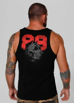 Men's Tank Top Slim Fit Dog 89 - Black