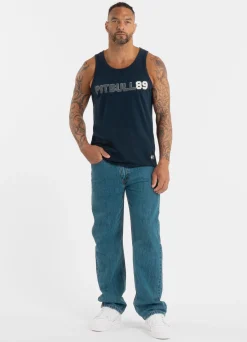 Men's Tank Top Slim Fit Dog 89 - Black