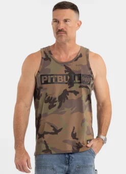Men's Tank Top Slim Fit Hilltop - Woodland Camo