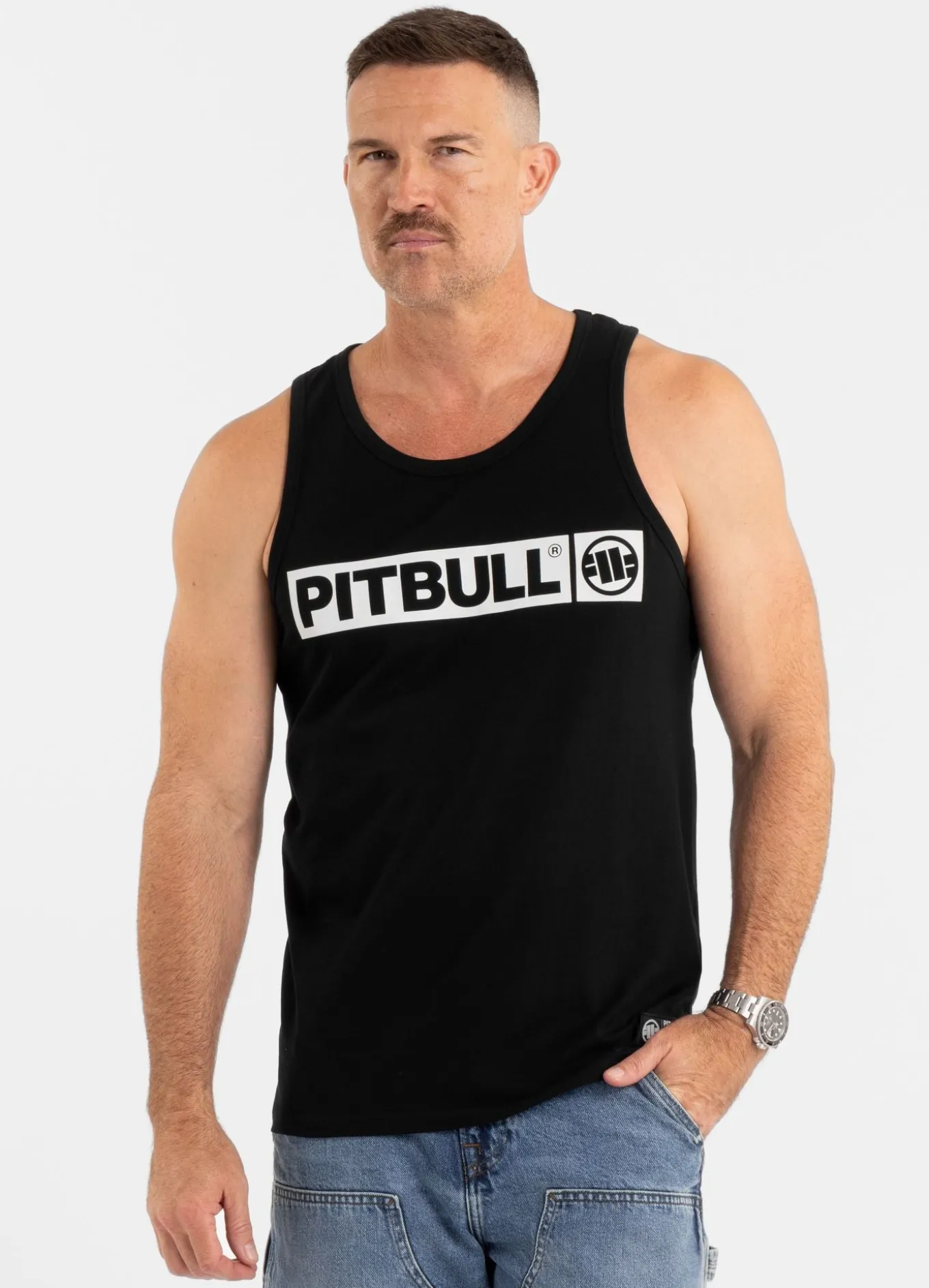 Men's Tank Top Slim Fit Hilltop - Black