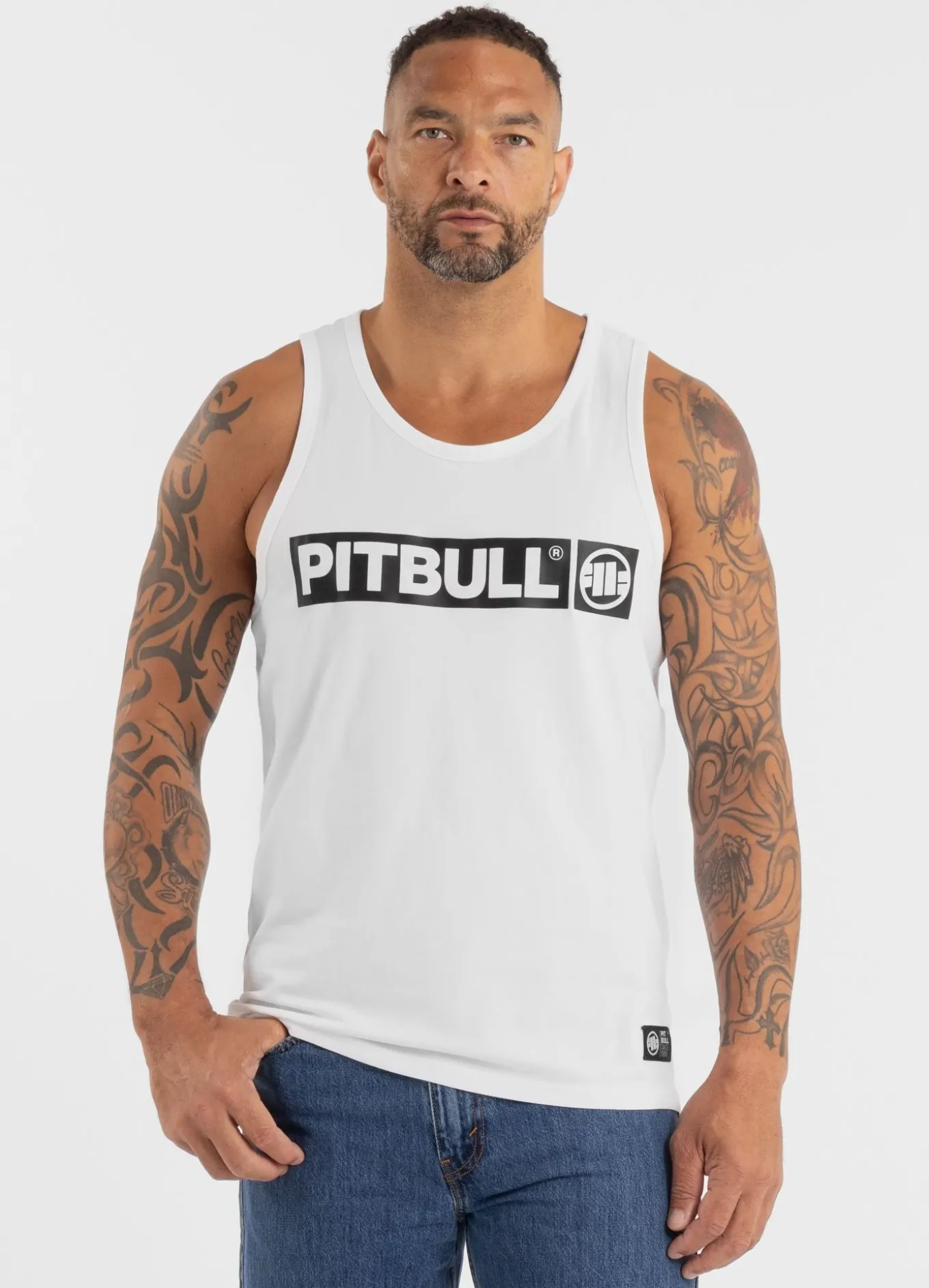Men's Tank Top Slim Fit Hilltop - White