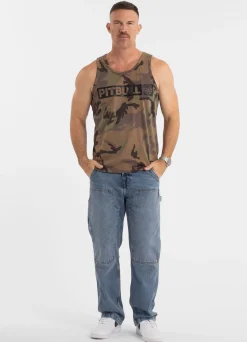 Men's Tank Top Slim Fit Hilltop - Woodland Camo