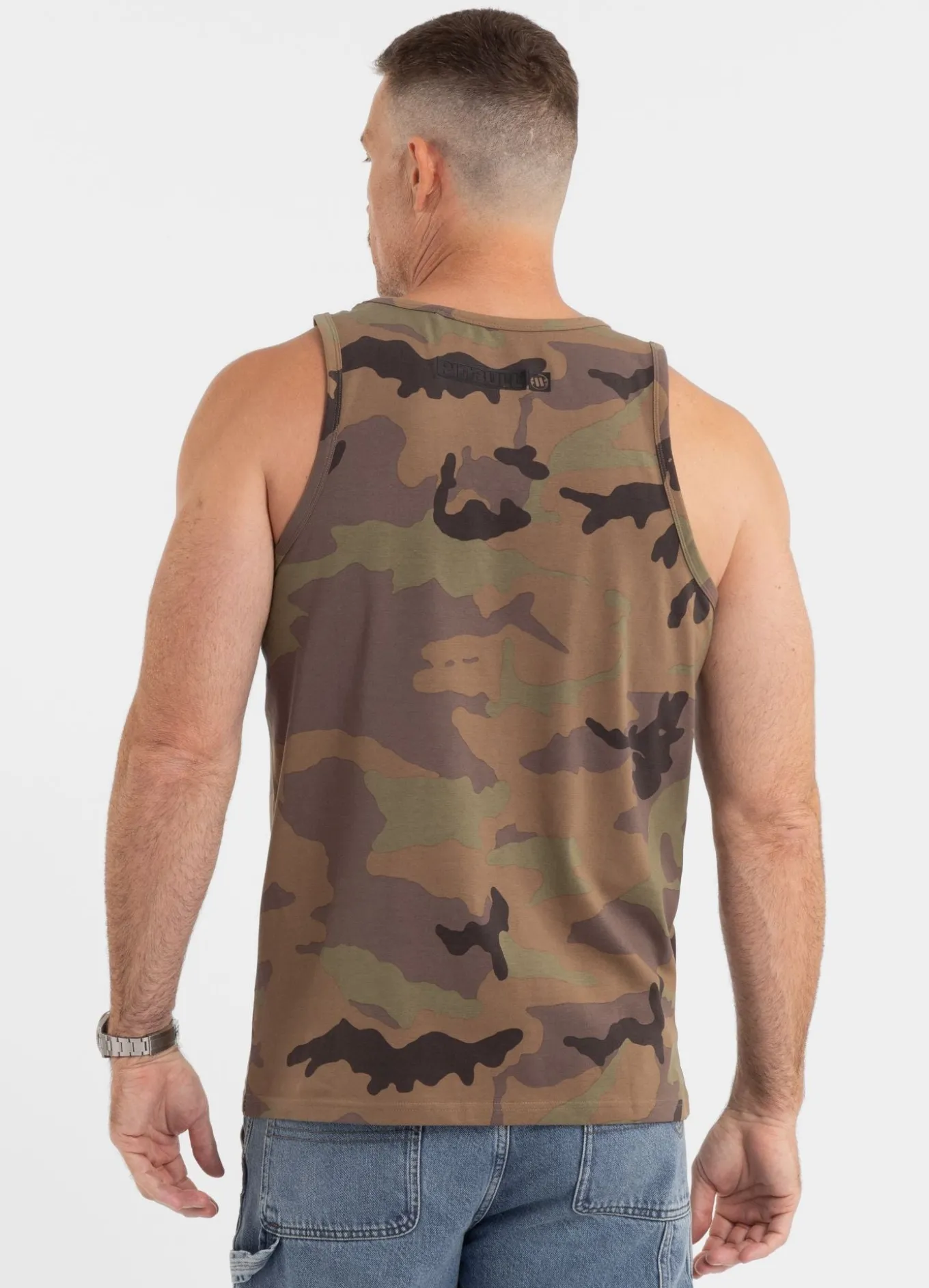 Men's Tank Top Slim Fit Hilltop - Woodland Camo