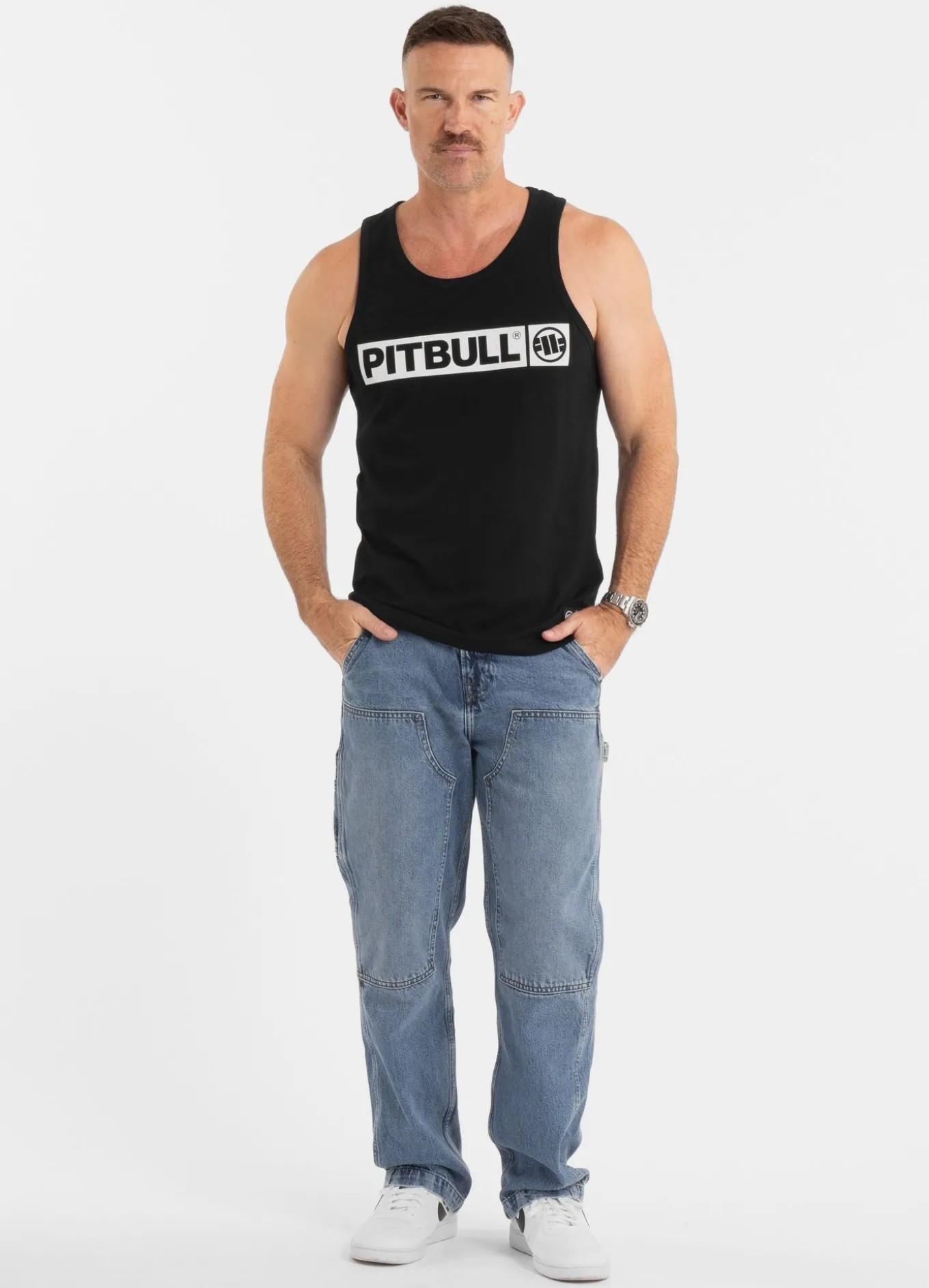 Men's Tank Top Slim Fit Hilltop - Black