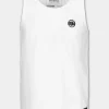 Men's Tank Top Slim Fit Small Logo - White