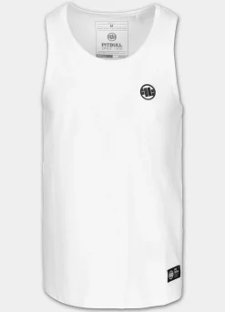 Men's Tank Top Slim Fit Small Logo - White