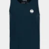 Men's Tank Top Slim Fit Small Logo - White