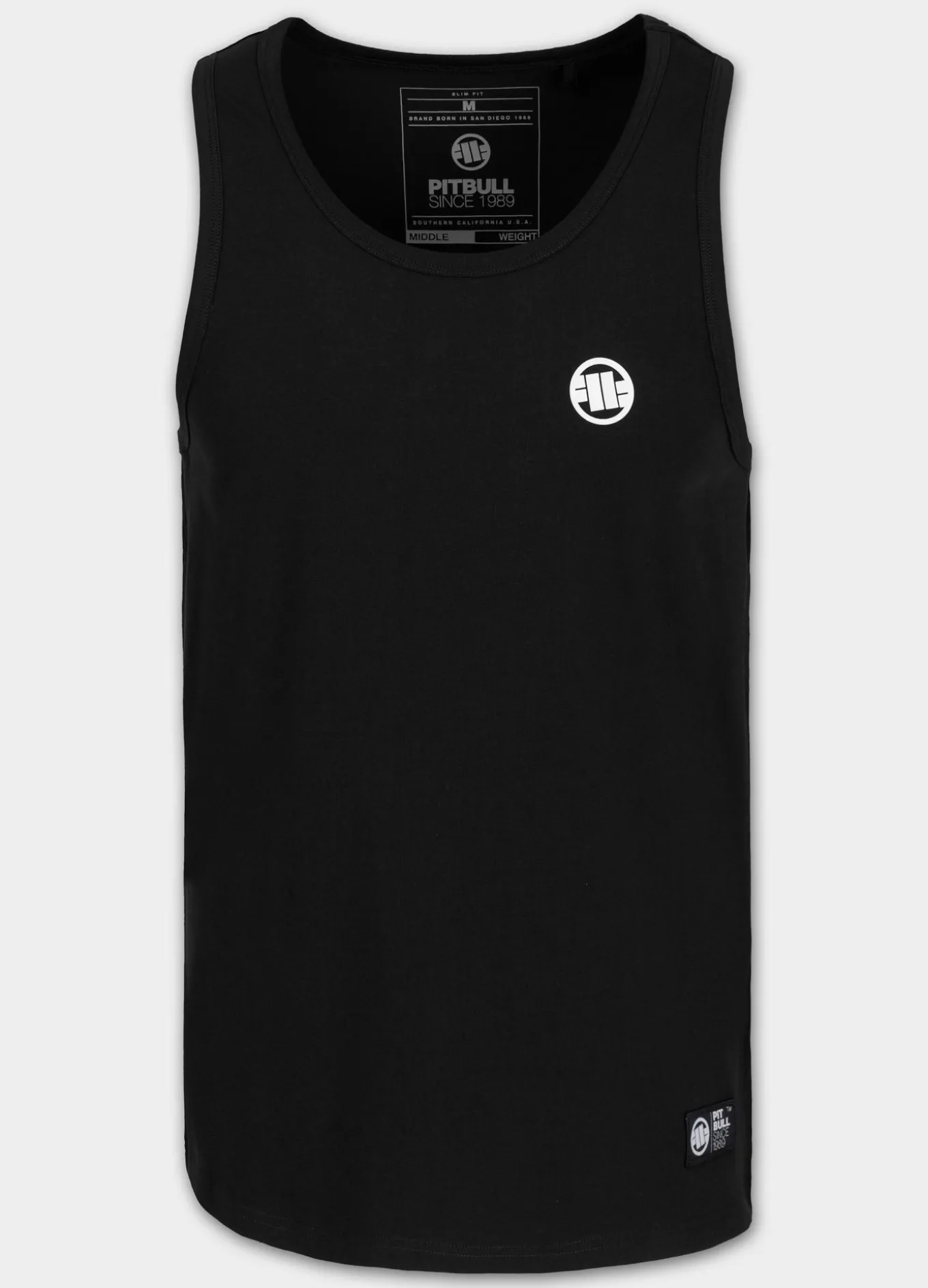 Men's Tank Top Slim Fit Small Logo - Black