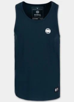 Men's Tank Top Slim Fit Small Logo - White