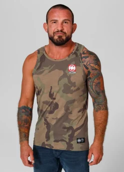 Men's Tank Top Slim Fit Small Hilltop - Woodland Camo