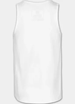 Men's Tank Top Slim Fit Small Logo - White