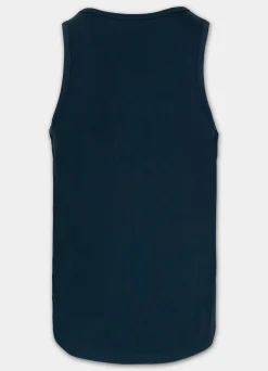 Men's Tank Top Slim Fit Small Logo - White