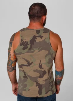 Men's Tank Top Slim Fit Small Hilltop - Woodland Camo
