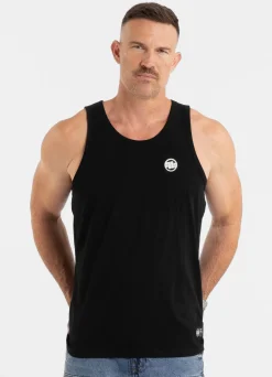Men's Tank Top Slim Fit Small Logo - Black