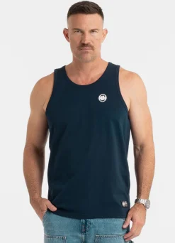 Men's Tank Top Slim Fit Small Logo - White