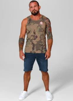 Men's Tank Top Slim Fit Small Hilltop - Woodland Camo