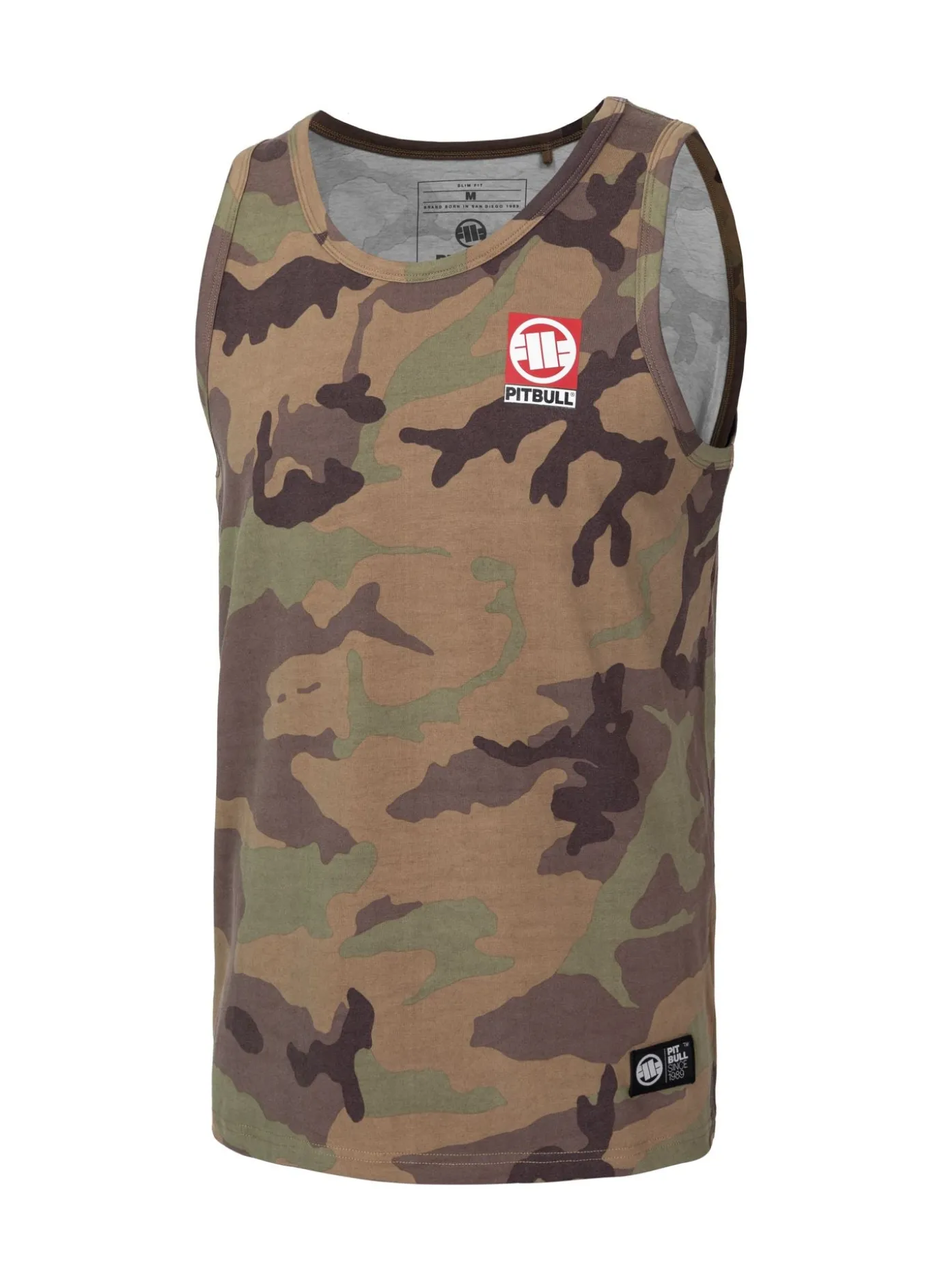 Men's Tank Top Slim Fit Small Hilltop - Woodland Camo