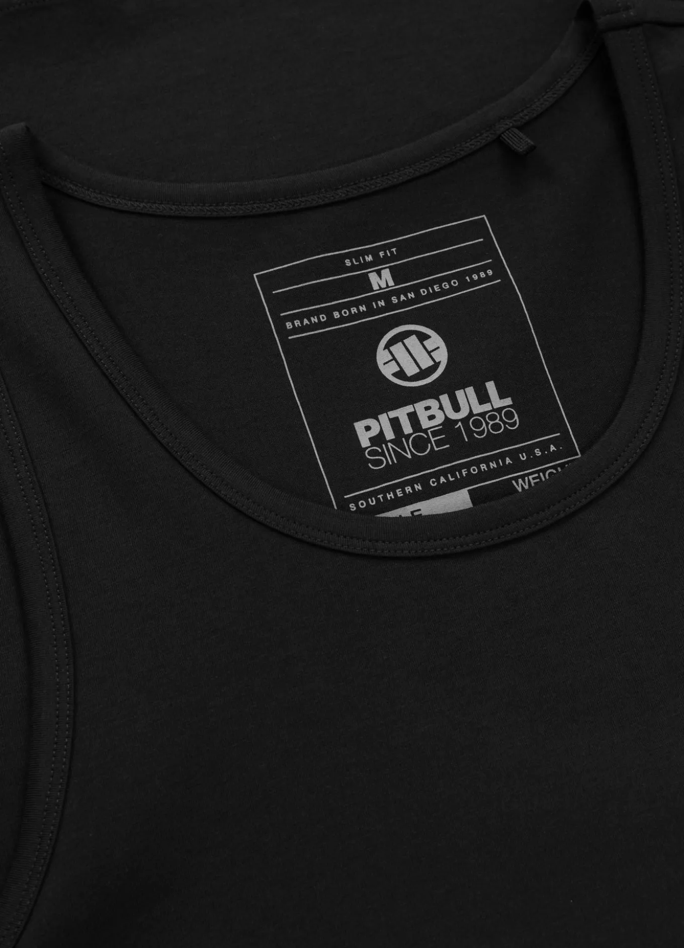 Men's Tank Top Slim Fit Small Logo - Black