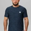 Men's T-Shirt Casual Sport Small Logo - Navy Melange
