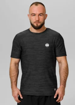 Men's T-Shirt Casual Sport Small Logo - Black Melange
