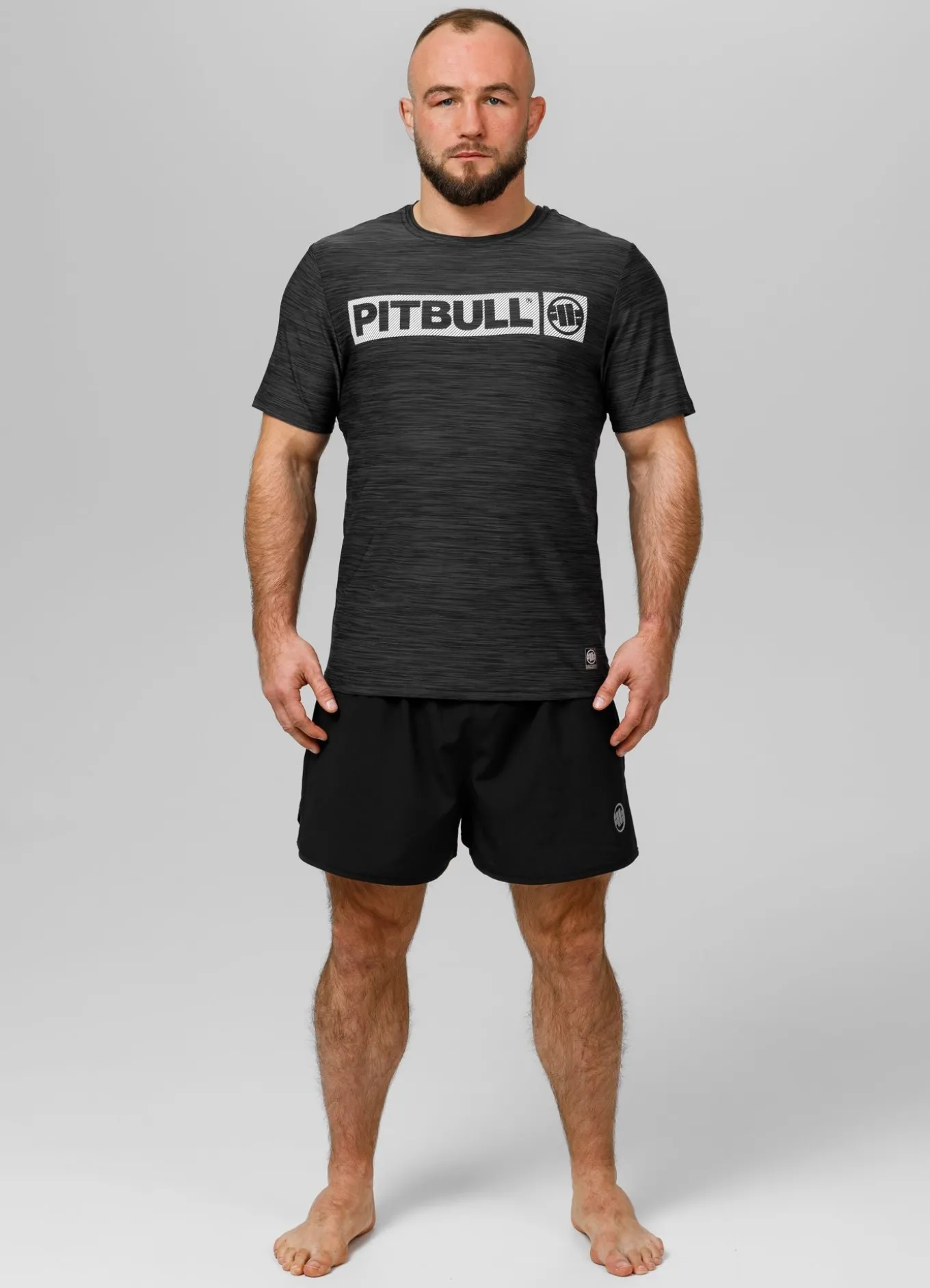 Men's T-Shirt Casual Sport Hilltop - Black Melange