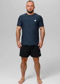 Men's T-Shirt Casual Sport Small Logo - Navy Melange