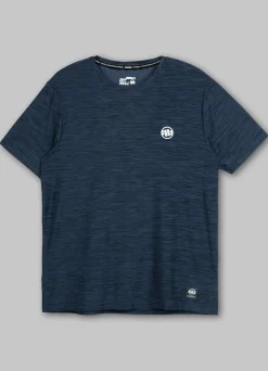 Men's T-Shirt Casual Sport Small Logo - Navy Melange