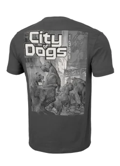 Men's T-Shirt CITY OF DOGS - Graphite