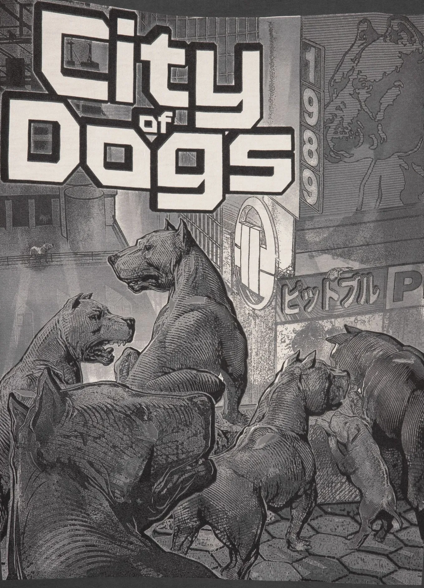 Men's T-Shirt CITY OF DOGS - Graphite