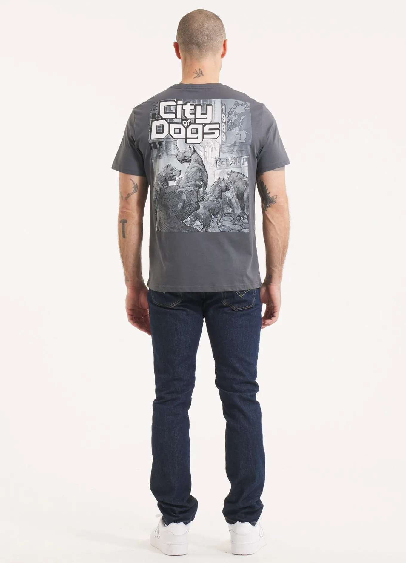 Men's T-Shirt CITY OF DOGS - Graphite